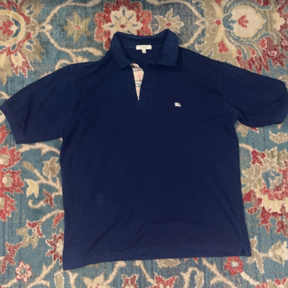 Burberry Nova Check Navy Polo